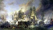 Clarkson Frederick Stanfield The Battle of Trafalgar Spain oil painting artist